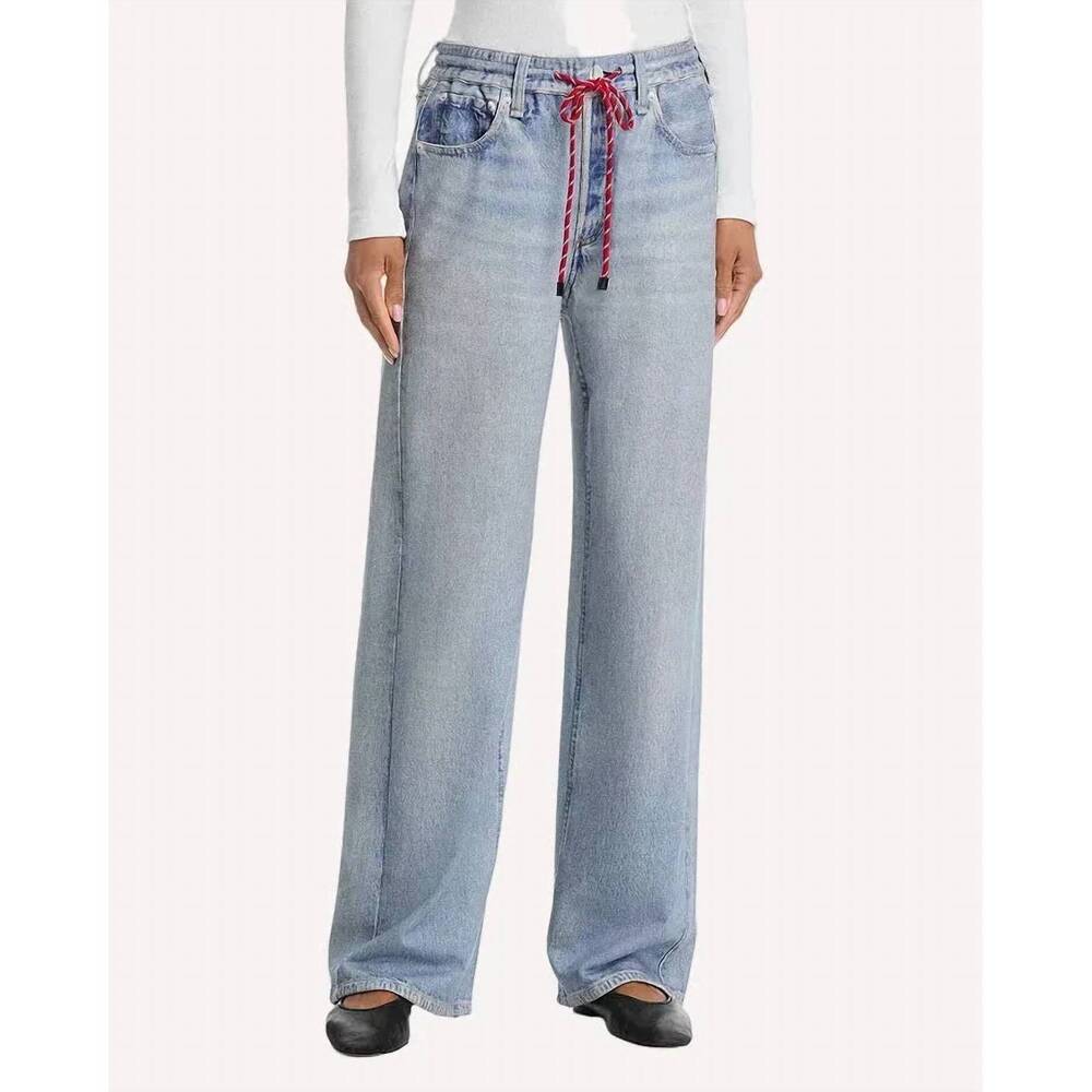 NEW RAG & BONE miramar terry drawcord wide pants in brighton - Picture 5 of 6